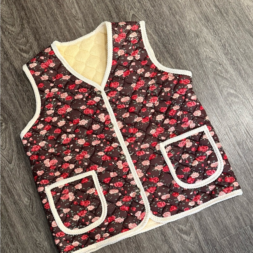 Kimjang Floral Quilted Vest